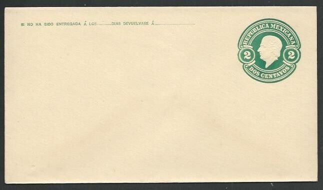 MEXICO Early 2c envelope - unused..........................................60541 