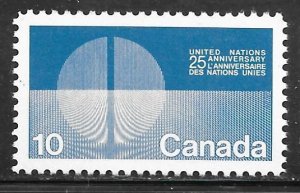 Canada 513: 10c United Nations, MNH, VF