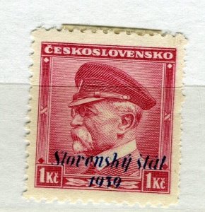 CZECHOSLOVAKIA; 1939 - Postage Stamps Overprinted Slovenský štát 1939