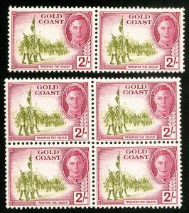 Gold Coast Stamps # 139 MNH VF Lot Of 6 Scott Value $90.00