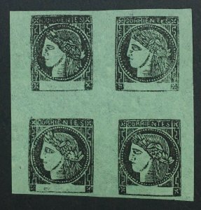 MOMEN: ARGENTINA CORRIENTES SC #4a BLOCK MINT OG NH VF LOT #61451