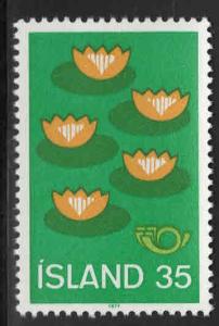 Iceland Scott 496 MNH** 1977 Water Lilies stamp