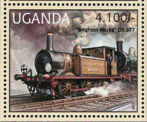 Steam Trains Stamp Tornado 60163 Brighton Works DS 377 Terrier S/S MNH #2881-288