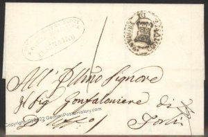 Italy 1837 Cholera Pest Era Cover Sanita di Cesena Fiumana Forli 107108