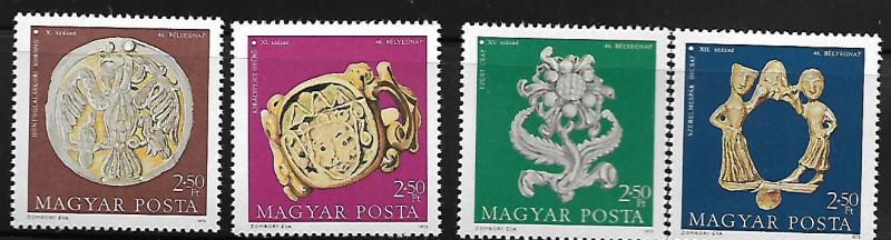 HUNGARY B302-B305 MNH C/SET TREASURES FROM MUSEUM