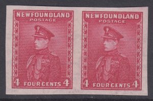 SG 224a Newfoundland 1932-38. 48c red-brown imperf pair. Fine unmounted mint...