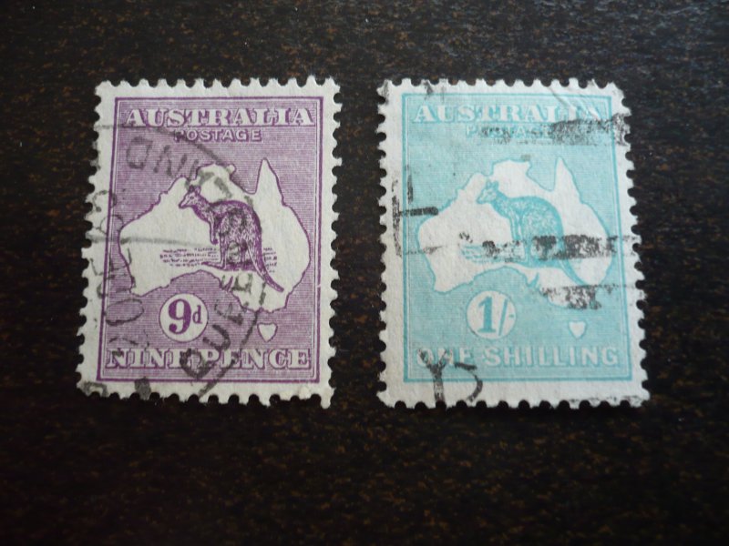 Stamps - Australia - Scott# 50-51 - Used Part Set of 2 Stamps