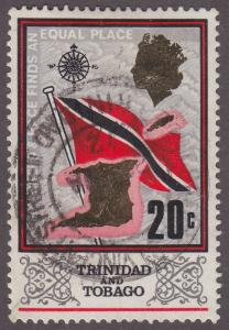 Trinidad & Tobago 152 Flag and Map of the Islands 1969