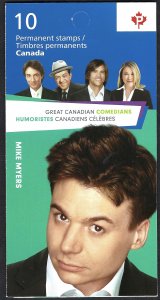 Canada #2773a P Canadian Comedians (2014). Booklet of 10 stamps. MNH