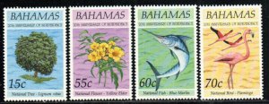 Bahamas Stamp 780-783  - National tree, flower, fish, bird