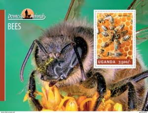 UGANDA 2014 SHEET ugn14207b BEES ABEILLES INSECTS