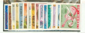 Liberia #449-63  Single (Complete Set)