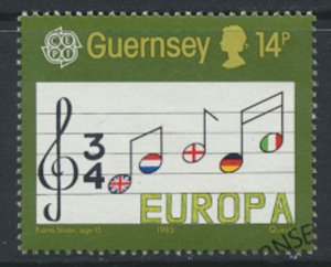 Guernsey  SG 340  SC# 314 Music Europa First Day of issue cancel see scan