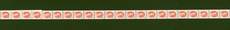 Australia 1965 5d Red SG354ca Coil Join Strip of 22 V.F MNH 