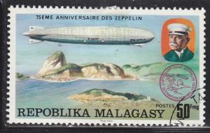 Fr Madagascar 546 Used 1976 Count Zeppelin and LZ-133