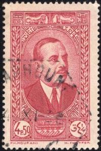 Lebanon 141 - Used - 4.50p Pres. Emile Edde' (1937) (cv $0.85)