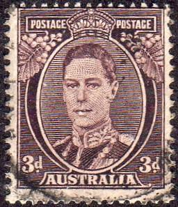 Australia 183A - Used - 3p King George VI (1942) (cv $0.30) (1)