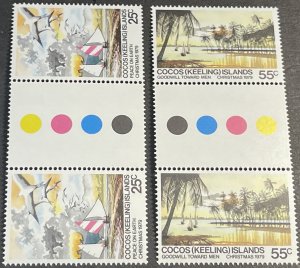 COCOS ISLANDS # 51-52-MINT NEVER/HINGED---COMPLETE SET IN GUTTER PAIRS----1979