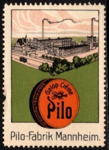 1930's German Poster Stamp Pilo Galop Creme Best Leather Cleaning Unused