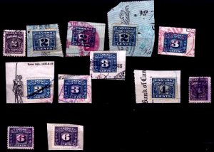 Canada - Unchecked  revenue excise stamps - Used selection