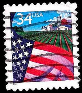 # 3470 USED FLAG OVER FARM