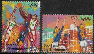 United Nations #683-4 MNH Set - Sports and the Environment