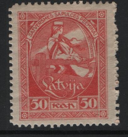 LATVIA, 70, HINGED, 1920, Latvia hears call to assemble