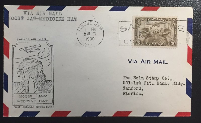 Canada #C1 Airmail (SG# 274) Allagory of Flight 5c FOF ON COVER