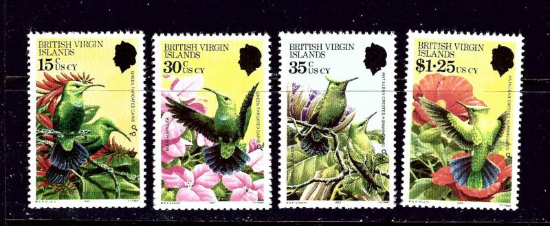 British Virgin Is 422-25 MNH 1982 Hummingbirds