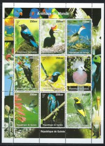 Guinea Yvert#1473-81 MNH 1998 Birds sheet of 9