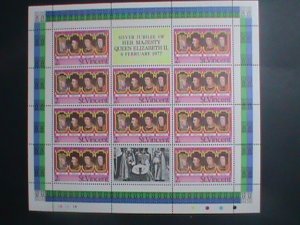 ​ST. VINCENT-1977 SC#486- SILVER JUBILEE OF QUEEN ELIZABETH II- MNH SHEET-VF