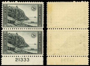 US Sc 746 MH/MNH PAIR - 1934 Nat'l Parks 7¢ Acadia - See Desc