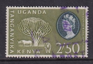 Kenya Uganda & Tanzania   #132  used  1960  Queen Elizabeth 2.50sh