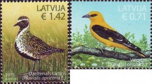 Latvia 2015 MNH Stamps Scott 913-914 Birds