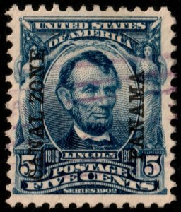 ✔️ CANAL ZONE 1904 - LINCOLN OVERPRINTED - SC. 6 (o) [103] VERY WELL CENTERED