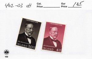 ICELAND  402-03  MLH