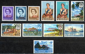 St. Lucia Sc# 215-225 MNH 1967 Statehood