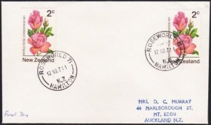 NEW ZEALAND 1971 ROSE WORLD 71 / Hamilton special cancel on cover..........B3160