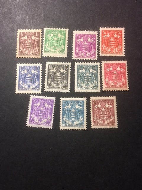 Monaco sc 145-149,149a,150a,b,c,151a, 153 a MHR