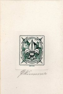 Austria 1935 MNH Essay on Cardboard, signed G Wimmer