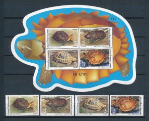 [110326] Thailand 2004 Reptiles turtles Souvenir Sheet MNH