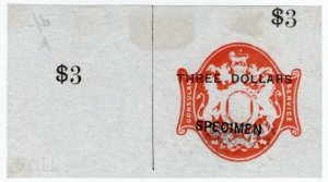 (I.B) QV Revenue : Consular Service $3 (specimen) 