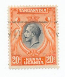 Kenya Uganda Tanganyika 1935 Scott 50 used - 20c, George V