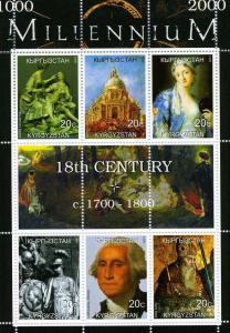 KYRGYZSTAN SHEET MILLENIUM WHASINGTON GUARDI CARRIERA ART 