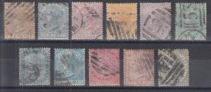 Ceylon Sc 63-73 used. 1872-80 QV definitives wmkd Crown & CC, complete set