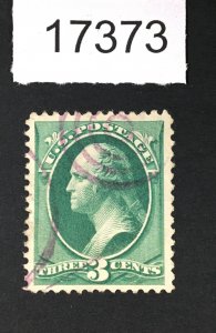 MOMEN: US STAMPS # 158 VF+ PURPLE TARGET USED LOT #17373