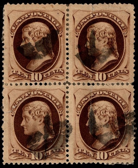 MALACK 188 VF, Block, small faults,  RARE BLOCK! k0786