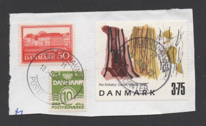 Denmark  Scott#  1102, 426 used 318 damaged stamp