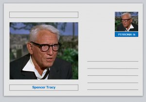 Personalities - souvenir postcard - Spencer Tracy actor cinema movies #2 