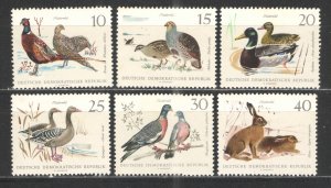 Germany - GDR/DDR 1968 Sc# 998-1003 MNH F/VF - Birds & Wildlife